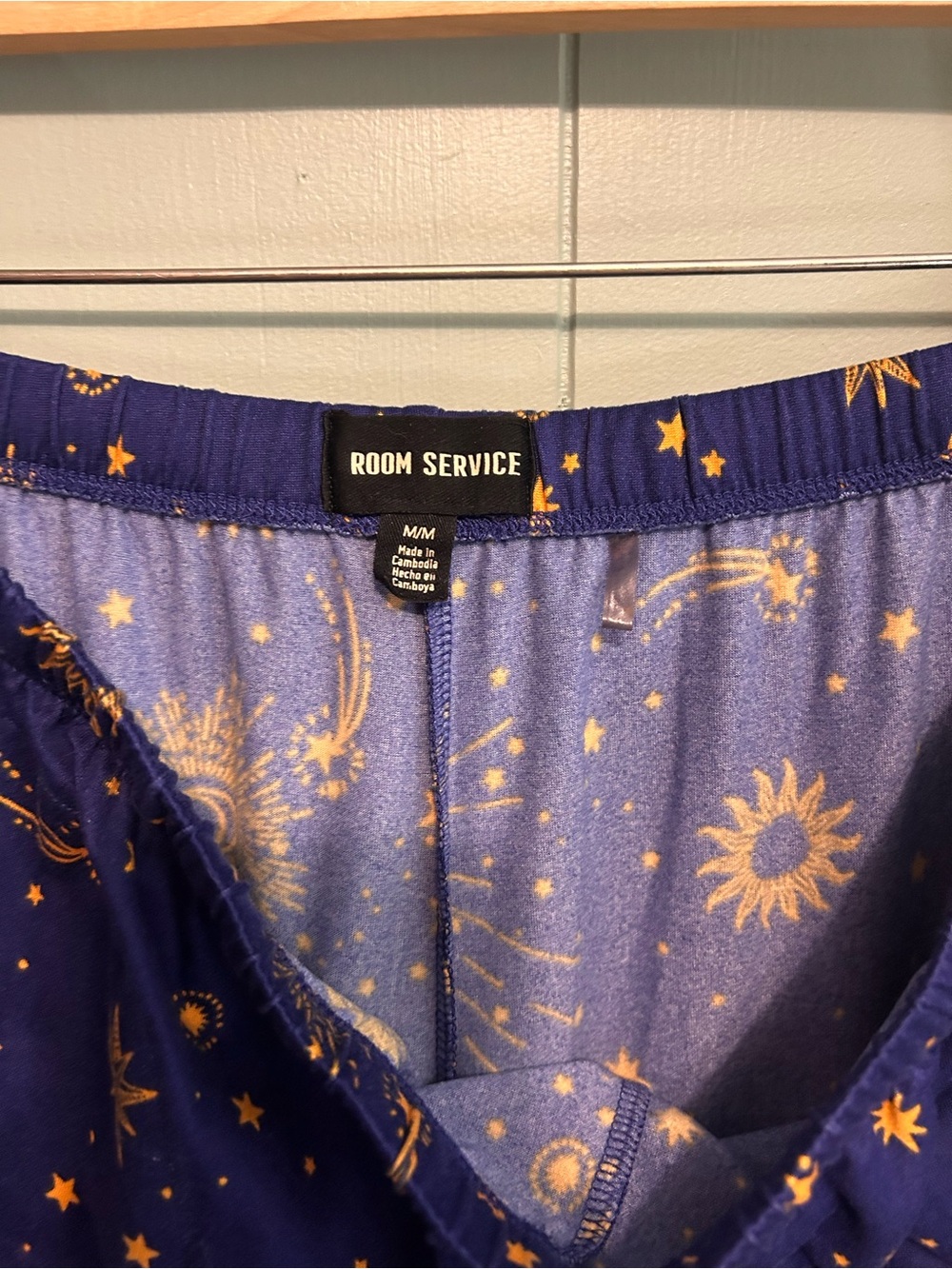 Room Service Navy Star & Moon Button-Down Pajama Set - Picture 6 of 6
